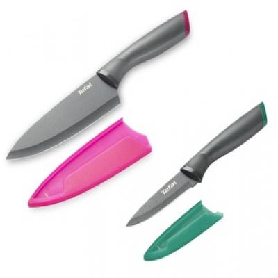 Tefal Fresh Kitchen 2pc Set (Paring Knife 9cm + Chef Knife 15cm) K122S205